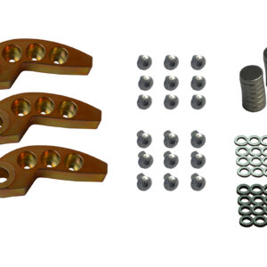 52-68 Gram Adjustable Weight Kit (set screw) Set of 3 / Now with the capability to use Magnets, Bolts, Washers, and Tungsten.  Total weight is 77.1g.  (must purchase part # 125-135)