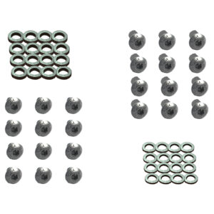 Complete adjustable weight kits: Includes (12 tungsten washers 2.1g ea. 12 Washers .3g ea., 12 short tuning screws 1g ea., 12 long tuning screws 1.7g ea.)