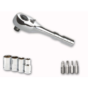 HNG Tool Kit includes popular bits and sockets for emergency repair- Fits in rear tube of Hide N Go Rear bumper