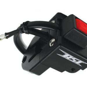SKI-DOO XP/XM/XS/LYNX (2-STROKE ENGINE ONLY) W/ MOMENTARY BILLET PUSH BUTTON KILL SWITCH, W/ OEM TERMINALS BLACK ANODIZED