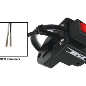 2021-CURRENT POLARIS MATRYX INDY 600/650/850/900R/BOOST W / MOMENTARY PUSH BUTTON KILL SWITCH & W / OEM CONNECTOR BLACK ANODIZED