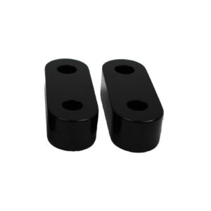 1/2" POLARIS RISER BLOCKS, BLACK / PR (FOR FLAT PLATE STEERING POSTS)